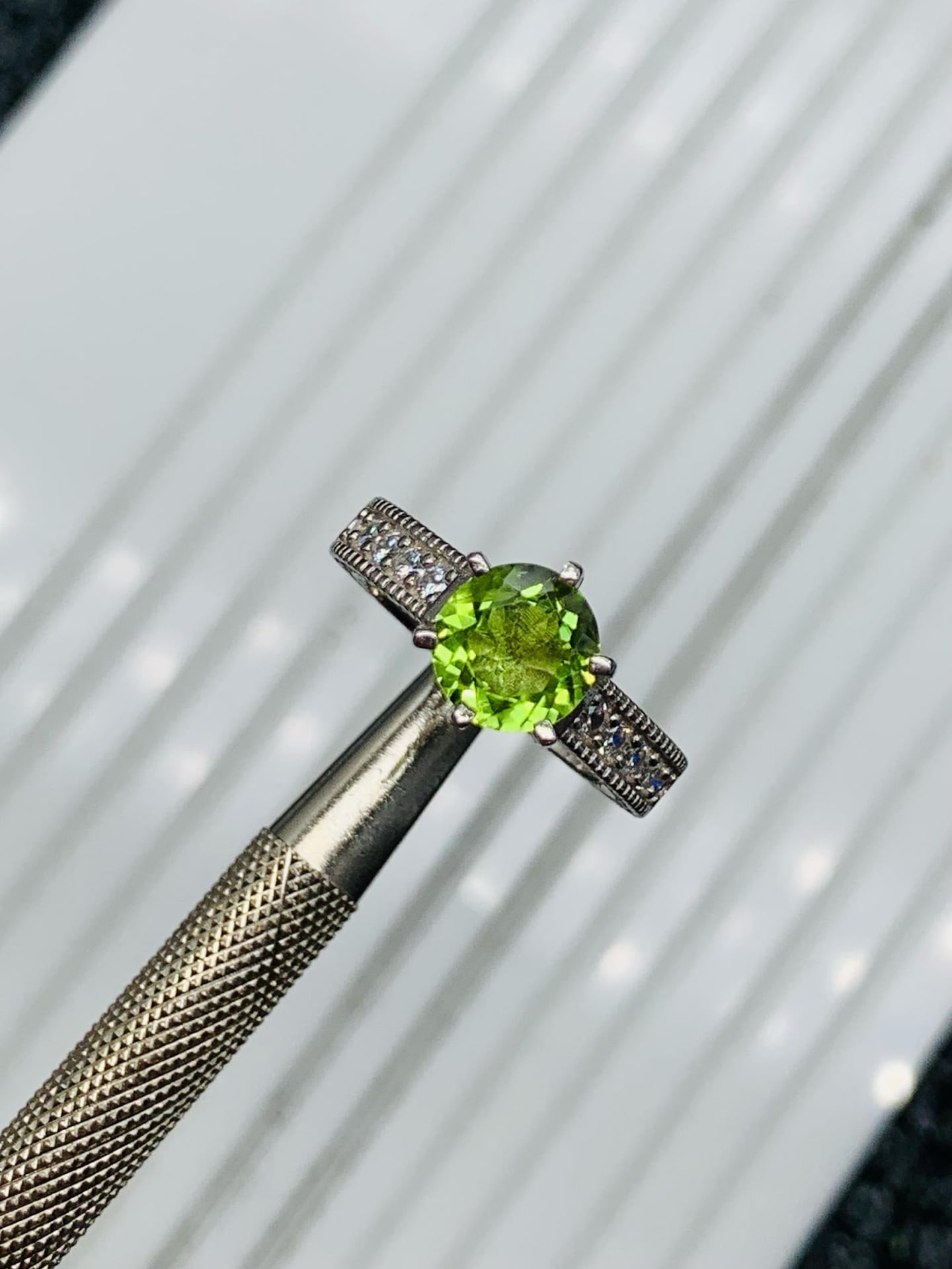 Loose Swat emeralds and gemstones at a Mingora dealer